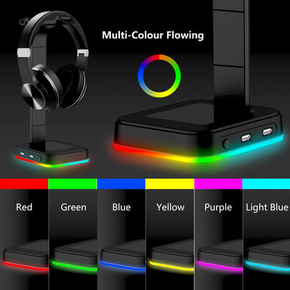 Gaming Headset Stand (RGB & Charging for Wireless Headset)