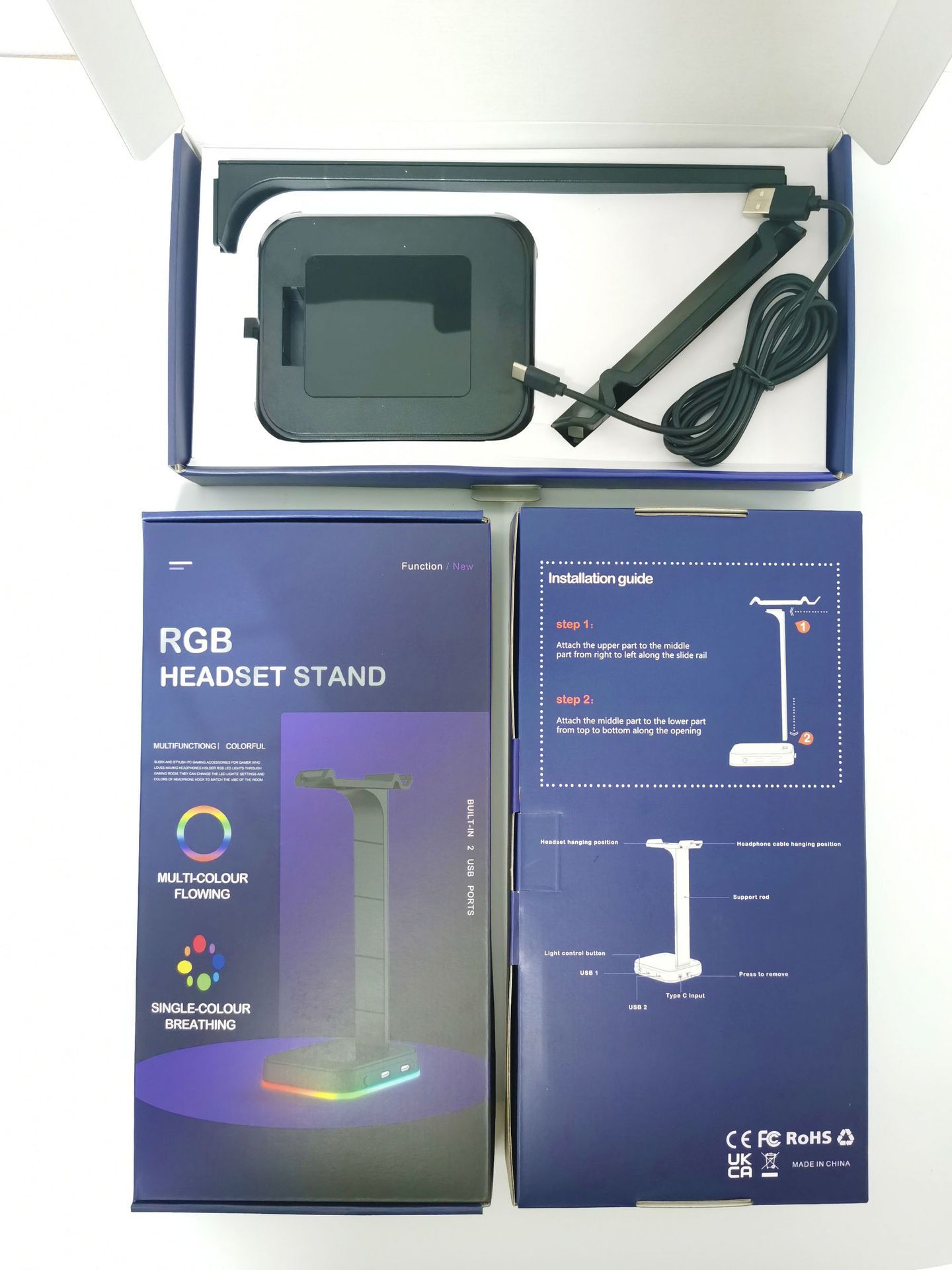 Gaming Headset Stand (RGB & Charging for Wireless Headset)