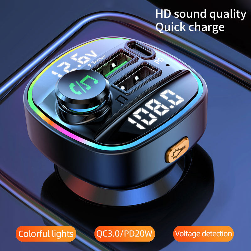 Bluetooth Transmitter Car Radio & Usb Charger RGB