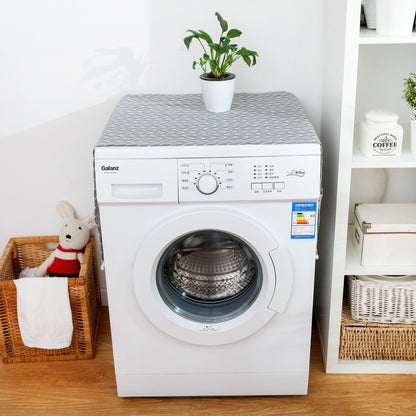 Refrigerator Dust Cover Grey Geometry Refrigerator Cover Cloth